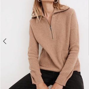 Madewell Glenbrook Half Zip Sweater Merino Wool